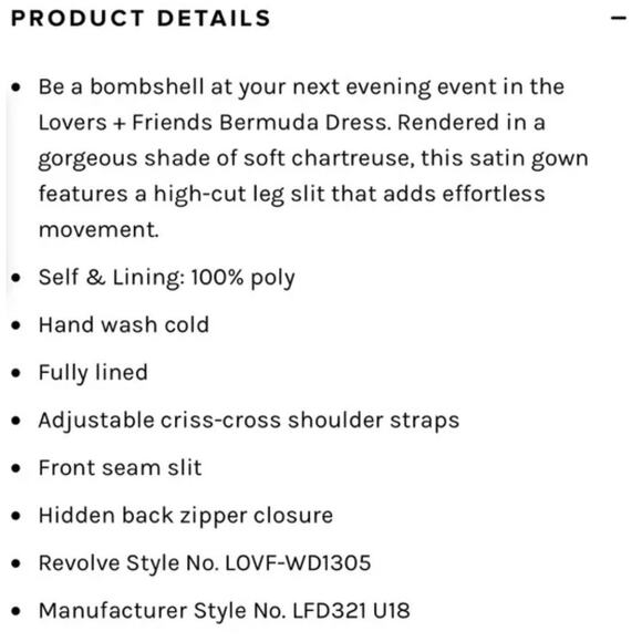 Lovers + Friends Bermuda Maxi Dress Small Yellow Satin Evening Formal Gown Glam - Picture 11 of 11